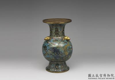 图片[2]-Cloisonne tsun vessel with three goat heads and Jingtai reign mark. Early 17th century, Ming dynasty.-China Archive